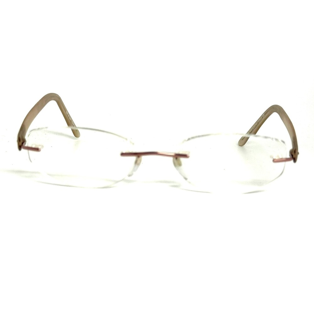 Silhouette Rimless Eyeglasses 7608 40 6057 Champagne‎ Gold Tan 140mm Austria